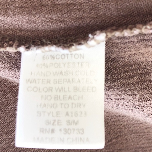 Umgee Womens Brown Crochet Lace Trim Short Sleeve Fringe Kimono Cardigan - Picture 13 of 13